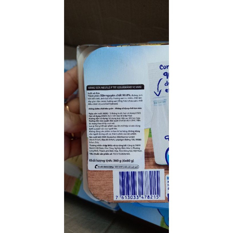 Lốc 6 hộp váng sữa Nestle P'tit (60gr/hộp) date 09/2022 nhập khẩu chính hãng