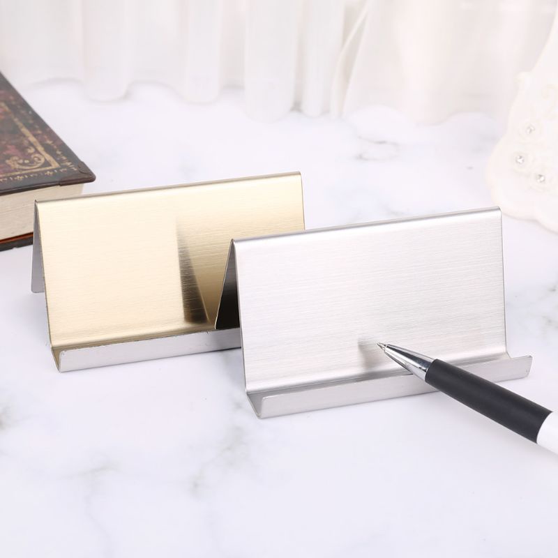 Giá Đỡ Danh Thiếp Danh Thiếp Bằng Thép Không Gỉ 3 Màu Để Bàn