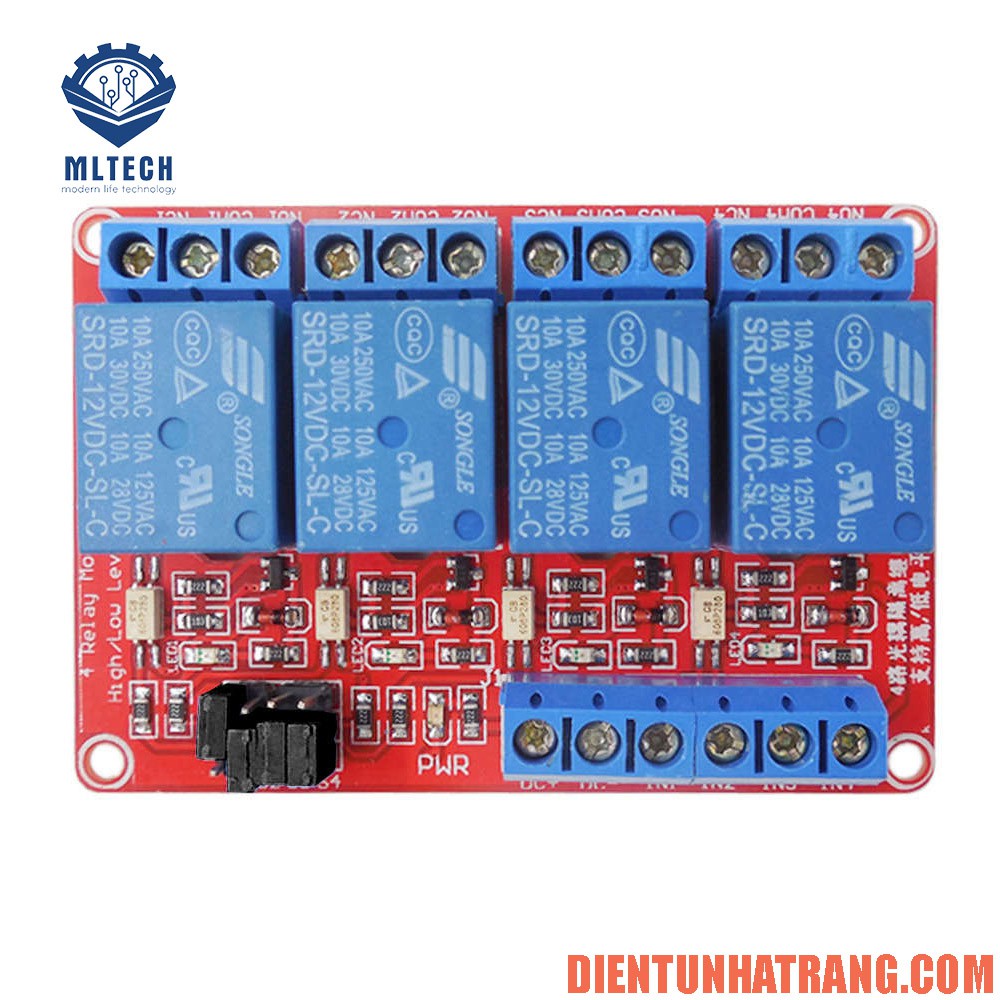 Module Relay 4 Kênh 12V có Opto cách ly