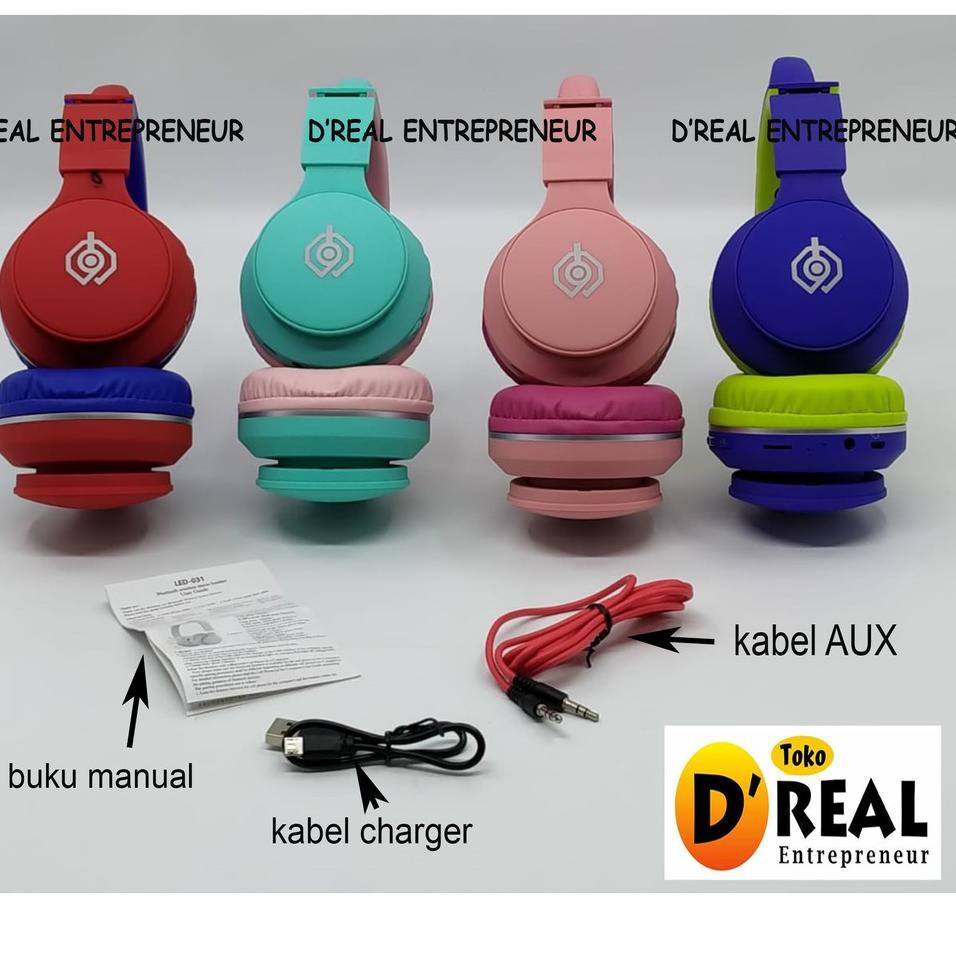 Tai Nghe Bluetooth Có Đèn Led Macaron Q42Q 031 | BigBuy360 - bigbuy360.vn