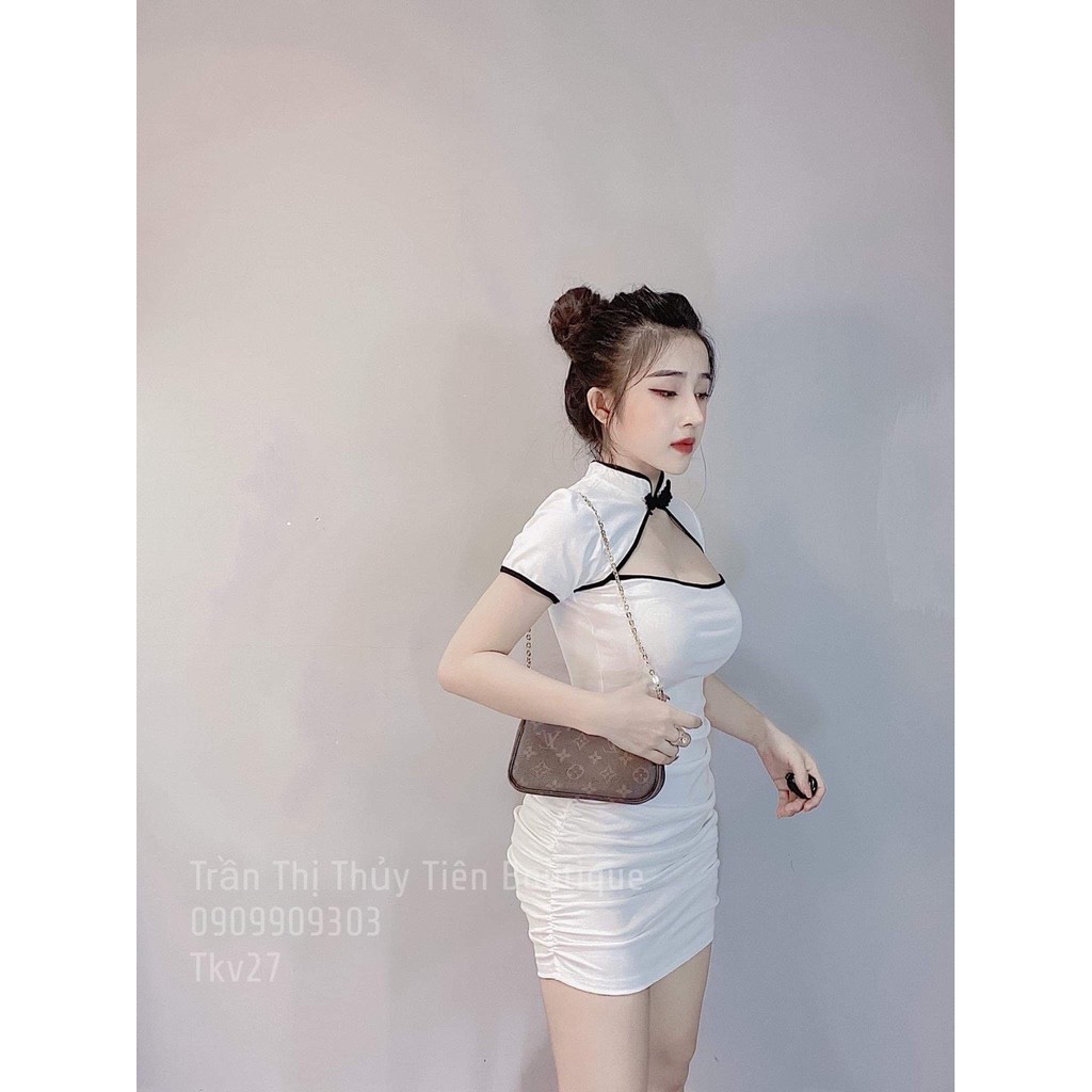 đầm body cổ tàu CTV00