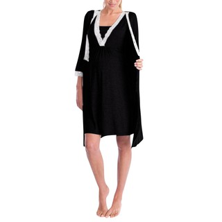 Đầm ngủ phối ren cho bà bầu