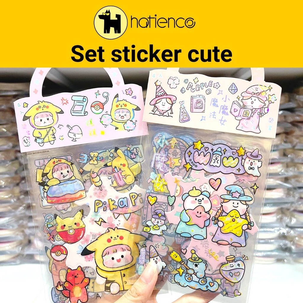 Set sticker cute, hình dán dễ thương