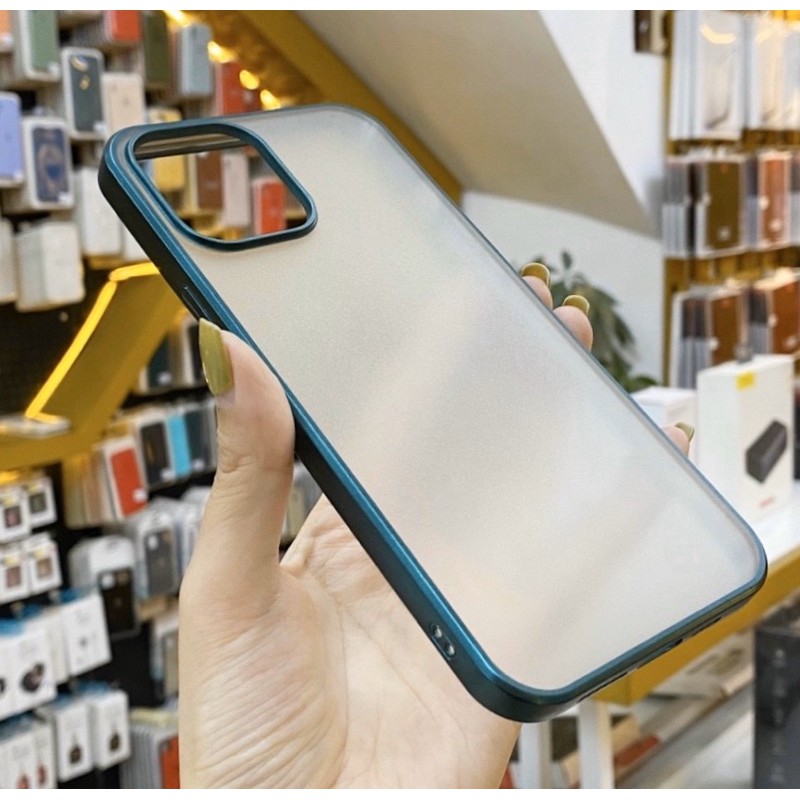 Ốp KTS lưng nhám viền si IP12pro/ IP12 Promax