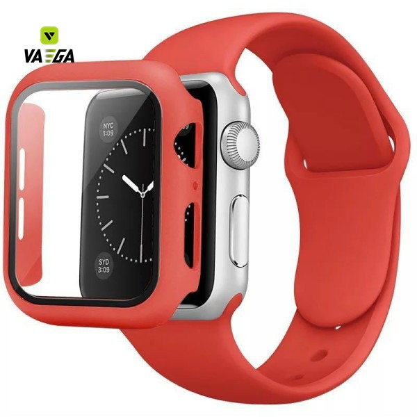 Bộ Dây Đeo Và Khung Bằng Silicone Cho Đồng Hồ Thông Minh Apple Watch 6 Band 42mm 44mm