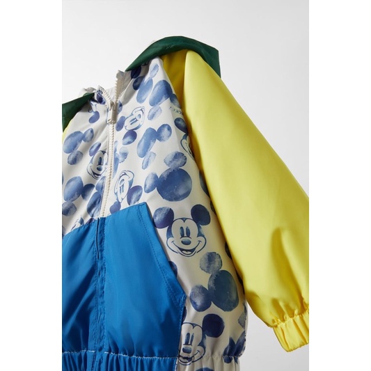 Áo Khoác Gió Hoodie Bé Trai Mickey Phối Màu ZR
