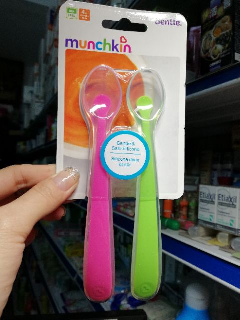 Bộ 2 thìa silicon Munchkin 27106 (Silicone Spoons - 2pk)