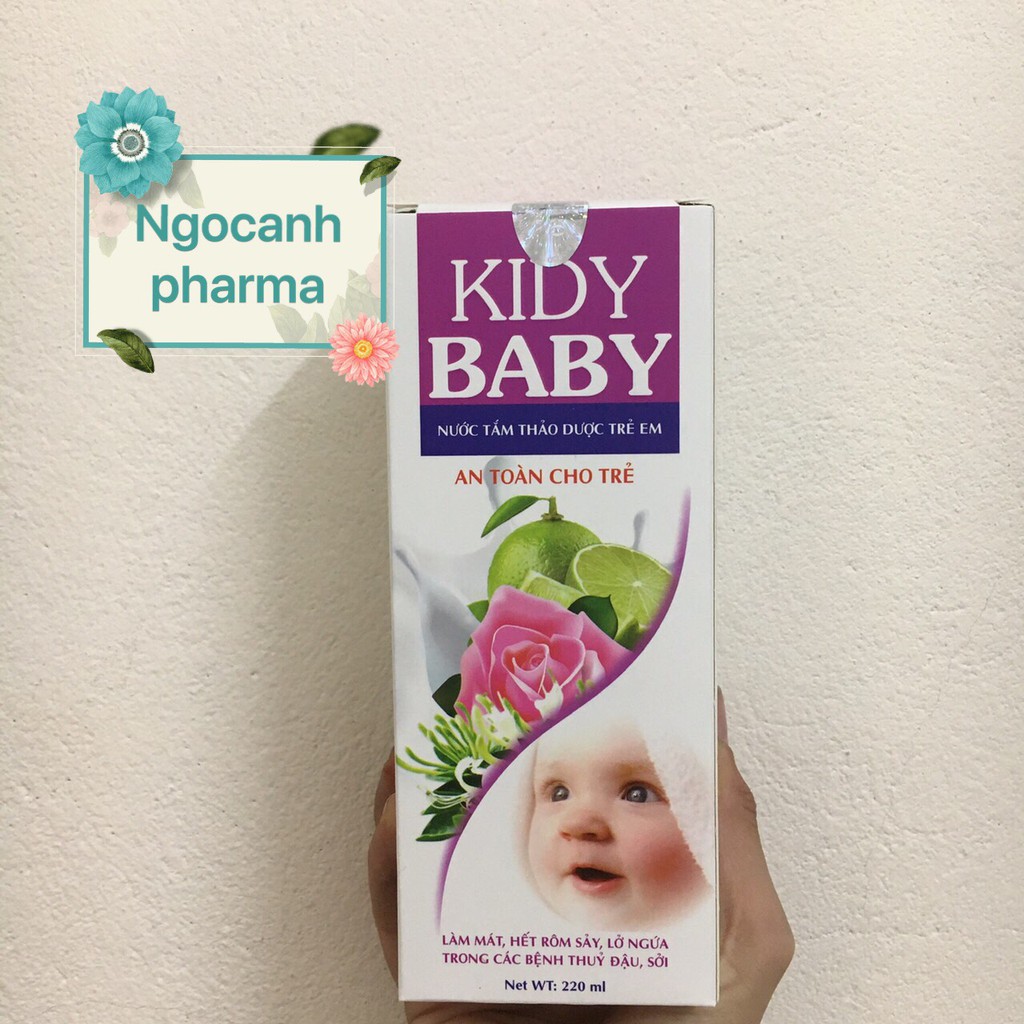 Nước tắm thảo dược KIDY BABY 220ML cho bé