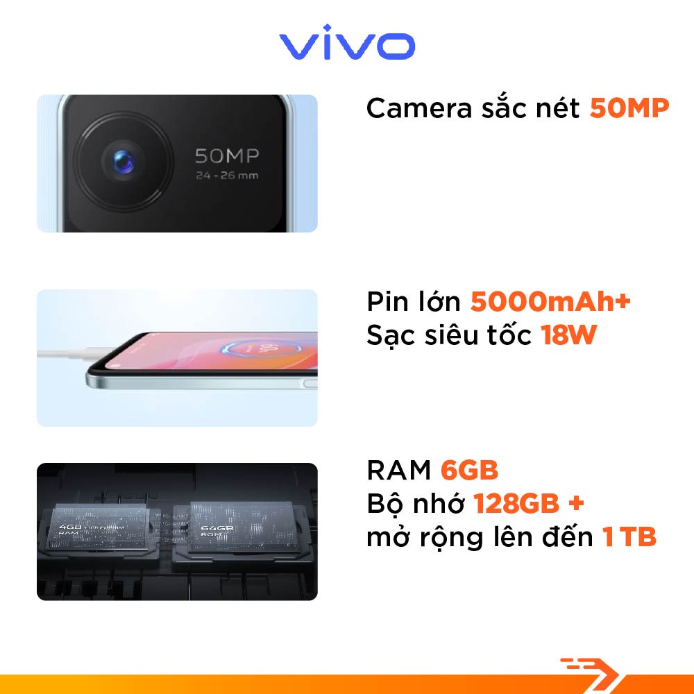  Điện Thoại Vivo Y21s RAM 6GB + 128GB - Hàng Mới, Bảo Hành Chính Hãng | BigBuy360 - bigbuy360.vn