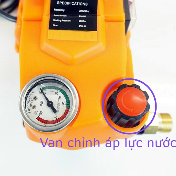 Máy rửa xe mini áp lực cao BOSS 3500W  có CHỈNH ÁP lực cho gia đình 2022 máy xịt rửa vòi dài dây 15M