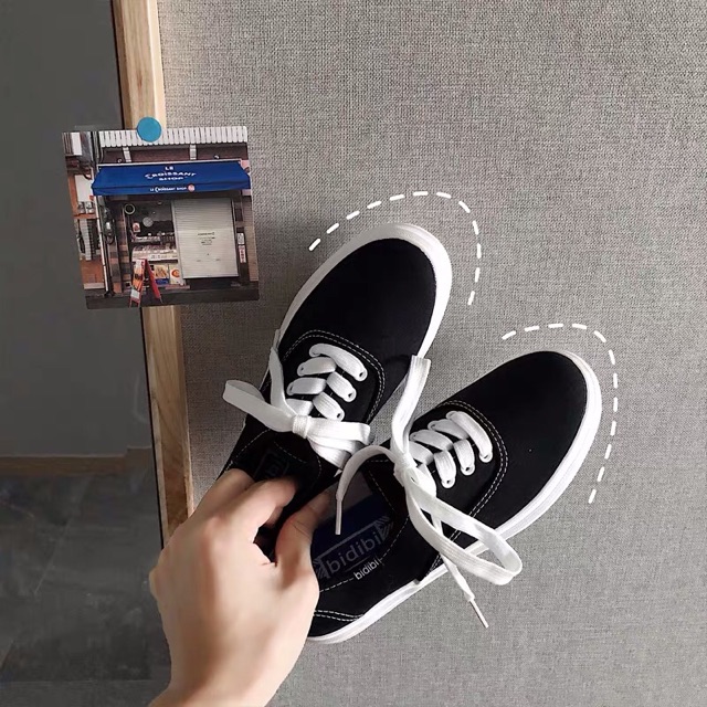 Giày bánh mì Ulzzang đế độn form basic