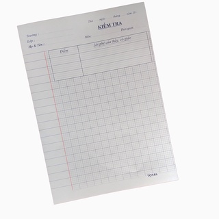 Giấy kiểm tra cấp 1 (12 tờ đôi , 6 tờ đơn)