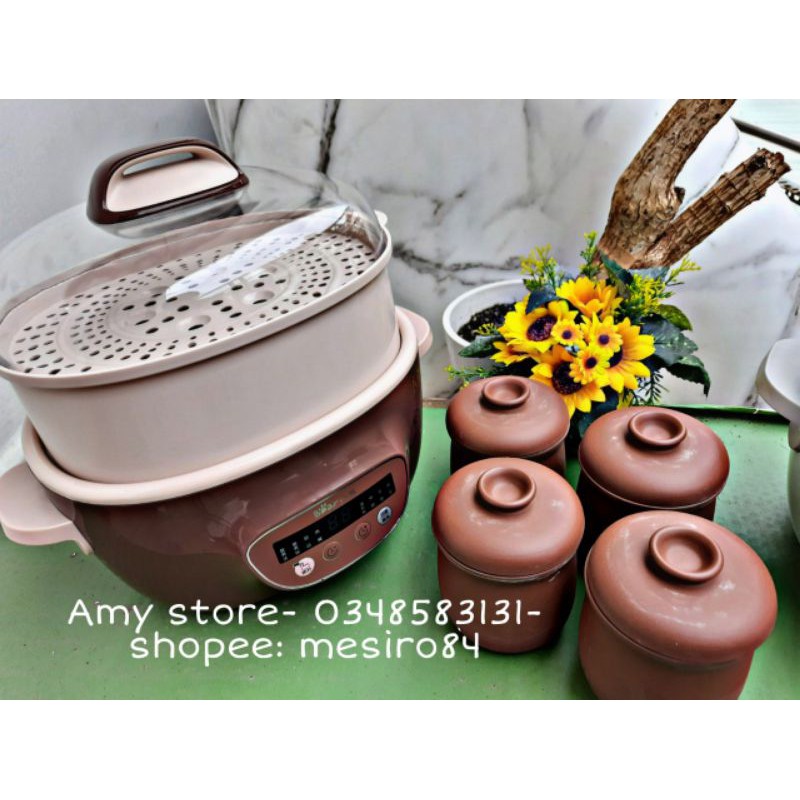 Nồi hầm, nồi nấu cháo Bear 2l5 thố tử sa cao cấp, chất lượng cao, cháo ra ngon tuyệt vời