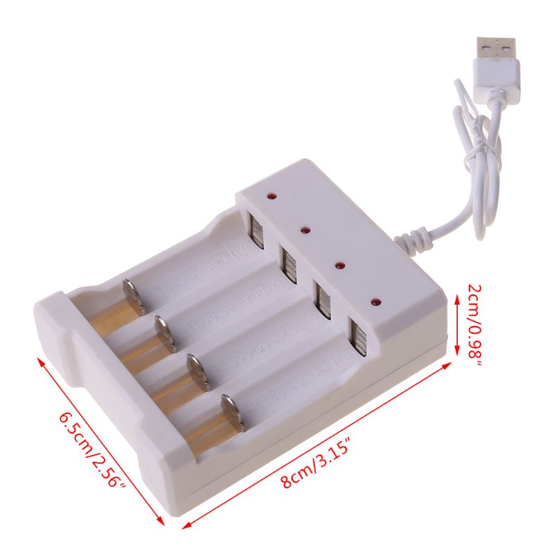 Thiết Bị Sạc Pin AA AAA 4 Cổng USB Thông Dụng