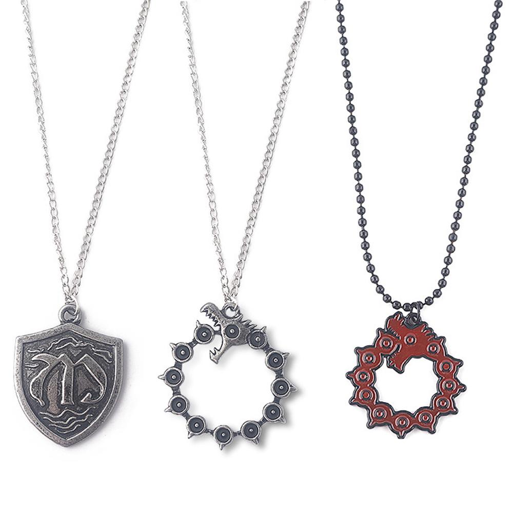 MXGOODS Vòng cổ Kim Loại Mặt Hình Rồng Hoạt Hình The Seven Deadly Sins Nanatsu no Taizai
