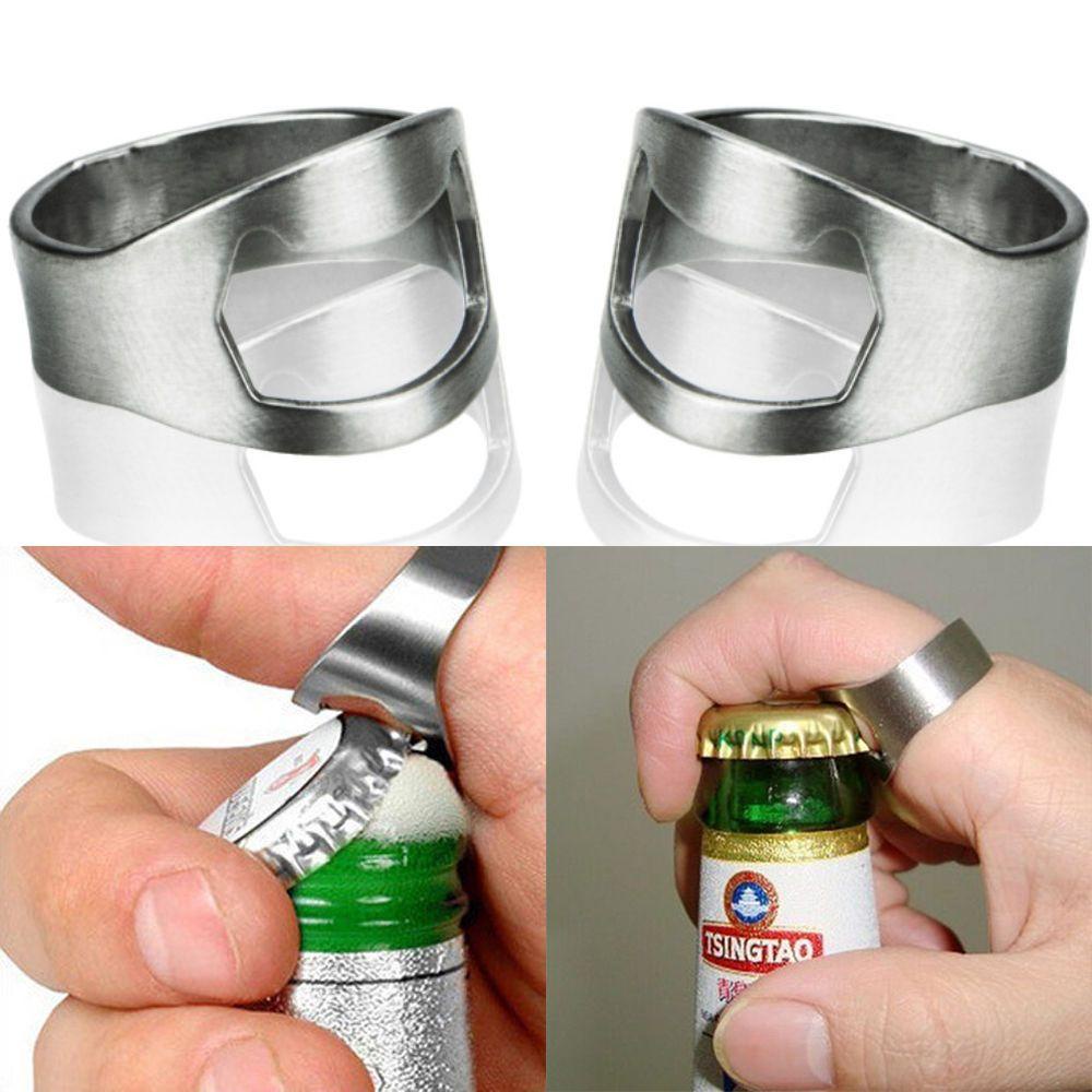 1 / 3 Nhẫn Mở Nắp Chai Bia Đeo Ngón Tay Tiện Dụng