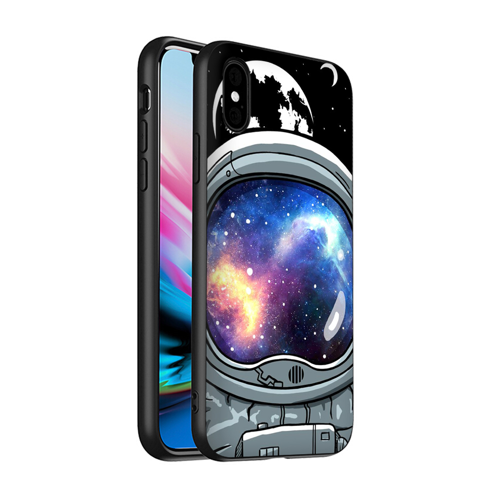 Galaxy Ốp Điện Thoại Mềm Chống Rơi Họa Tiết Vũ Trụ Cho iphone x 7 7p 8 8p 6 6s plus 5 5s se