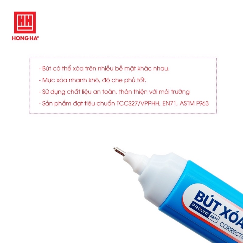 Bút xoá nước Hồng Hà 12ml -CV01