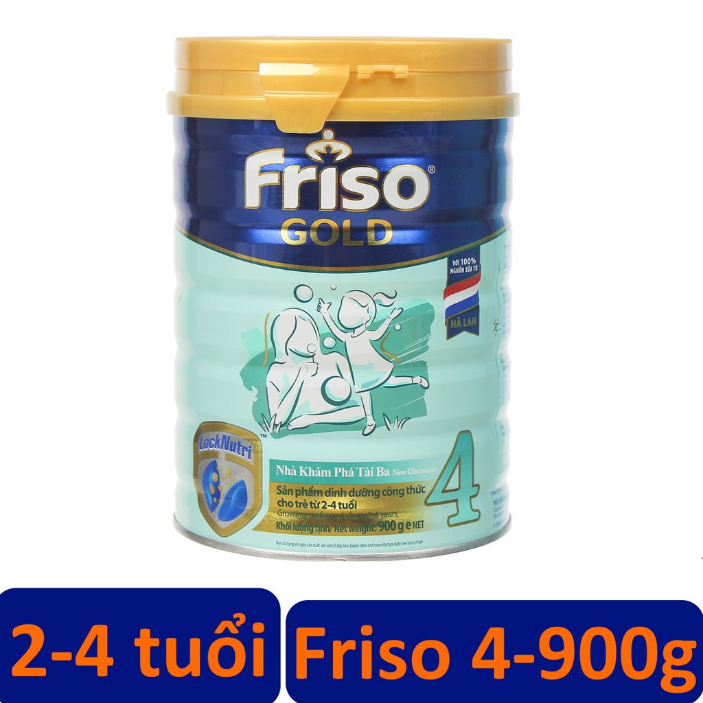 Sữa Frisolac số 4 - 900g cho bé 2-6 tuổi (date 2021)