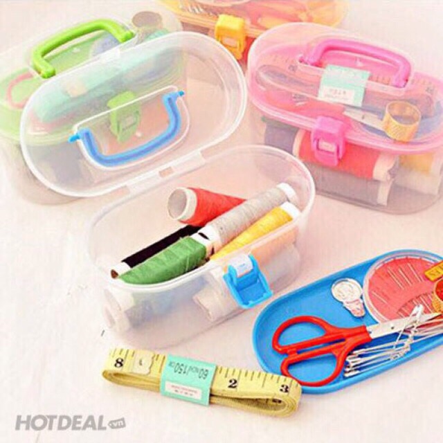 Hộp kim chỉ đa năng nhiều món.