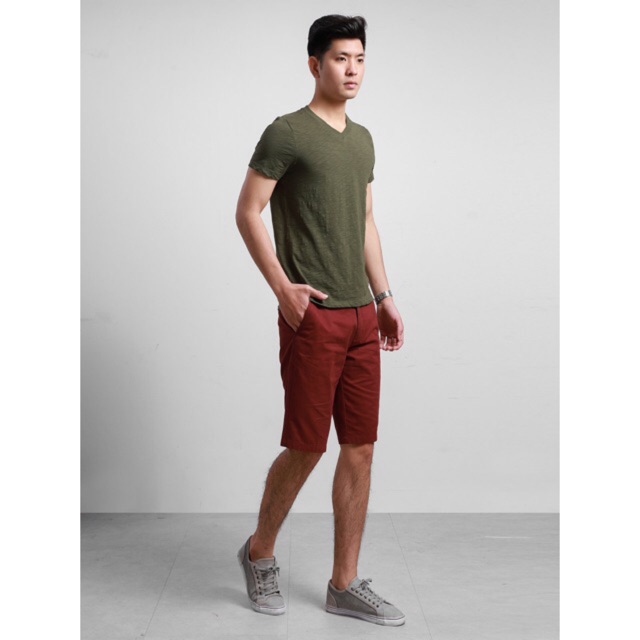 Quần Short Nam Kwin Kso005s8 Regular Màu Đỏ Đô có 29/30/31/32