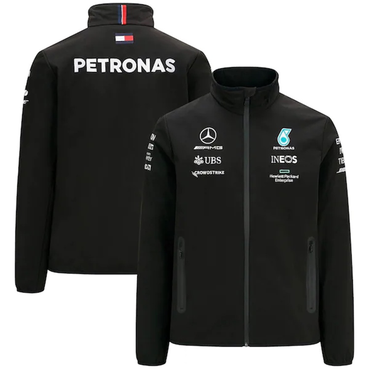 Áo khoác khóa kéo dài tay nhanh khô thời trang dành cho nam Mercedes-Benz F1 2021