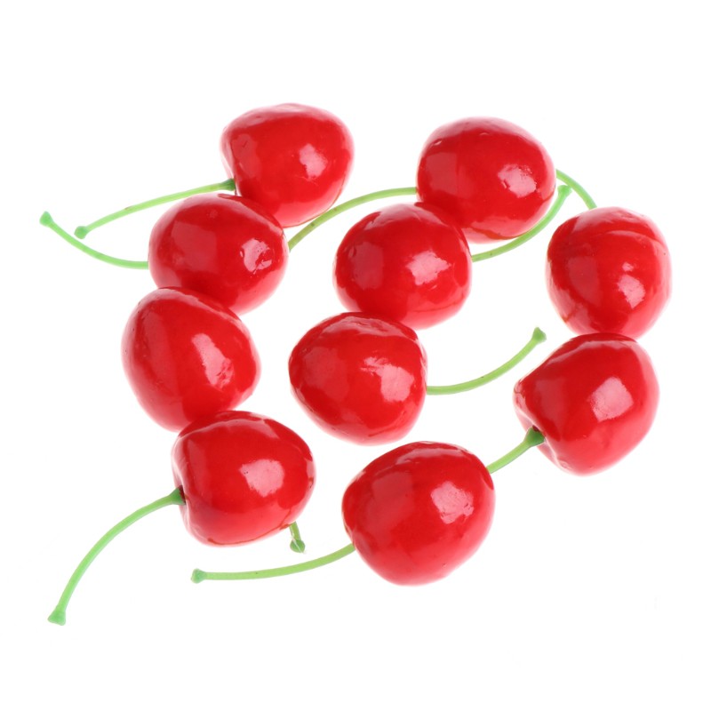 Set 10 quả cherry giả trang trí xinh xắn