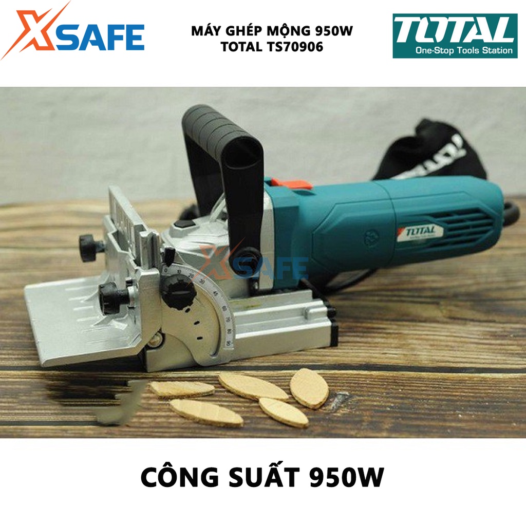 Máy ghép mộng 950W TOTAL TS70906 công suất 950W, đường kính lưỡi 100mm, kèm 15 miếng ghép - [XSAFE]