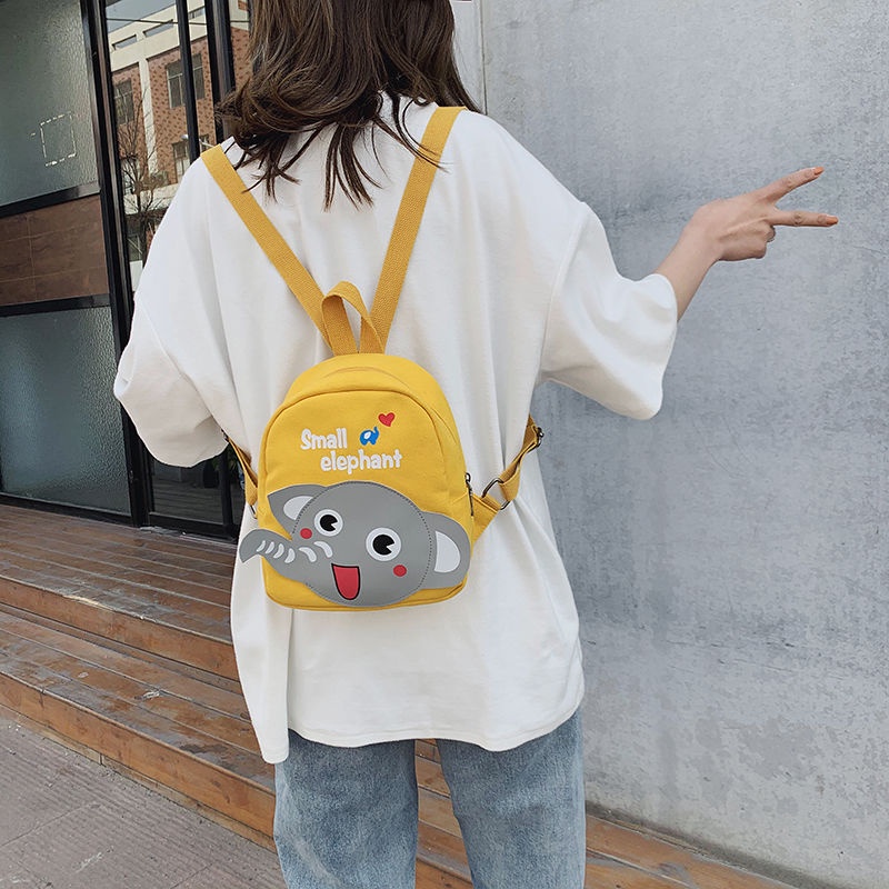 Ba Lô Đi Học Thiết Kế Nhỏ Nhắn Vải Canvas Họa Tiết Hoạt Hình Xinh Xắn Dành Cho Bé Mẫu Giáo