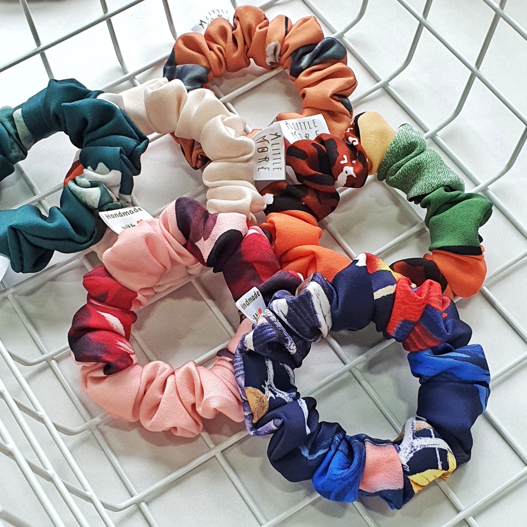 Dây Buộc Tóc Scrunchies Mini AlittleMORE Nhỏ Xinh Vải Cao Cấp Cột Tóc Đẹp