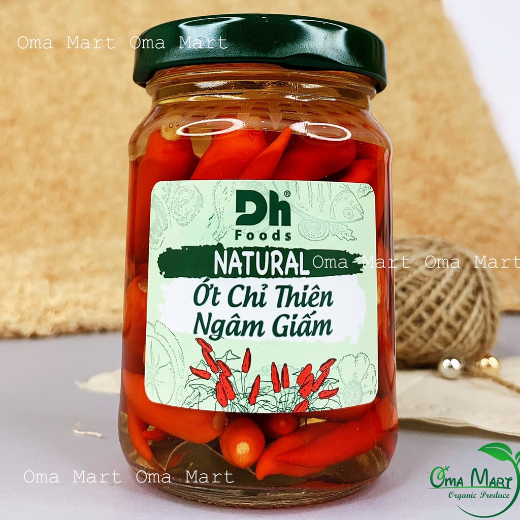 Bộ gia vị ngâm giấm cực ngon Dhfoods (ớt chỉ thiên, ớt xiêm xanh, tỏi...)