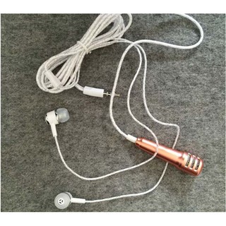 micro mini hát karaoke kèm tai nghe cho điện thoại-h19