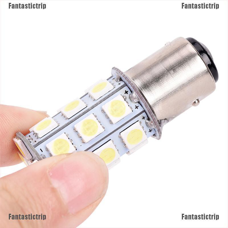 Bộ 2 đèn LED 12V LED 1157 BAY15D P21/5W 27SMD 5050 ánh sáng trắng dùng làm đèn đuôi xe ô tô