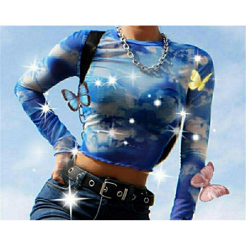 THANH LÍ ÁO CROPTOP SKY NEW 100%