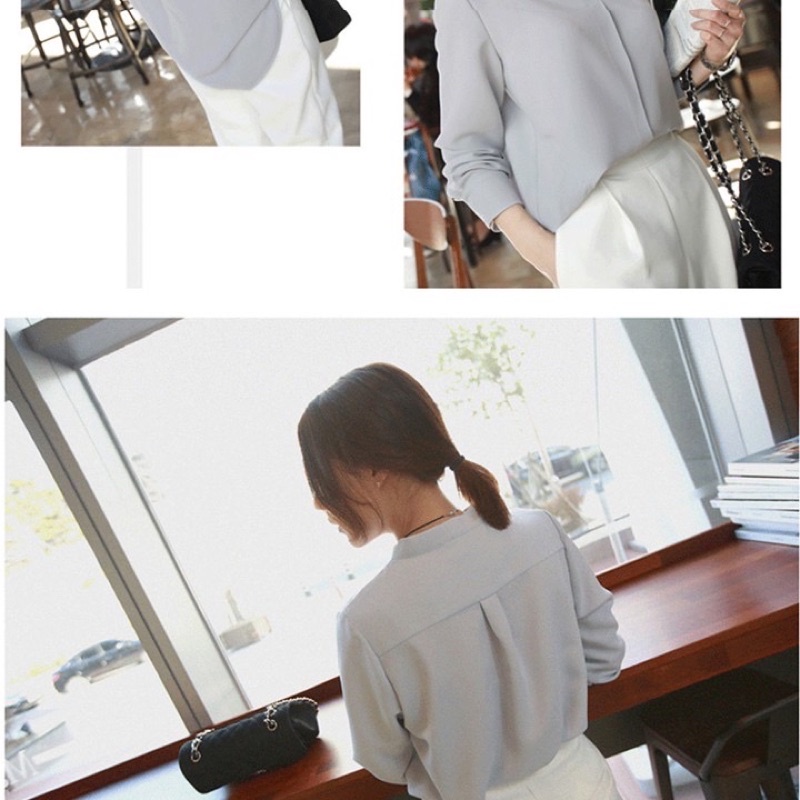 Pass sơ mi cổ tàu emspo tag rời size M