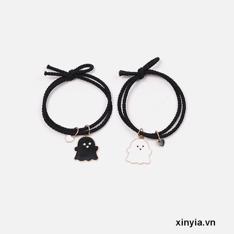 Set 2 Vòng Tay Cặp Đôi Mặt Hình Ma Dễ Thương