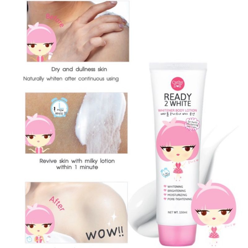 Sữa dưỡng thể trắng da Cathy Doll Ready 2 White Mĩ Phẩm Gía Sỉ 89