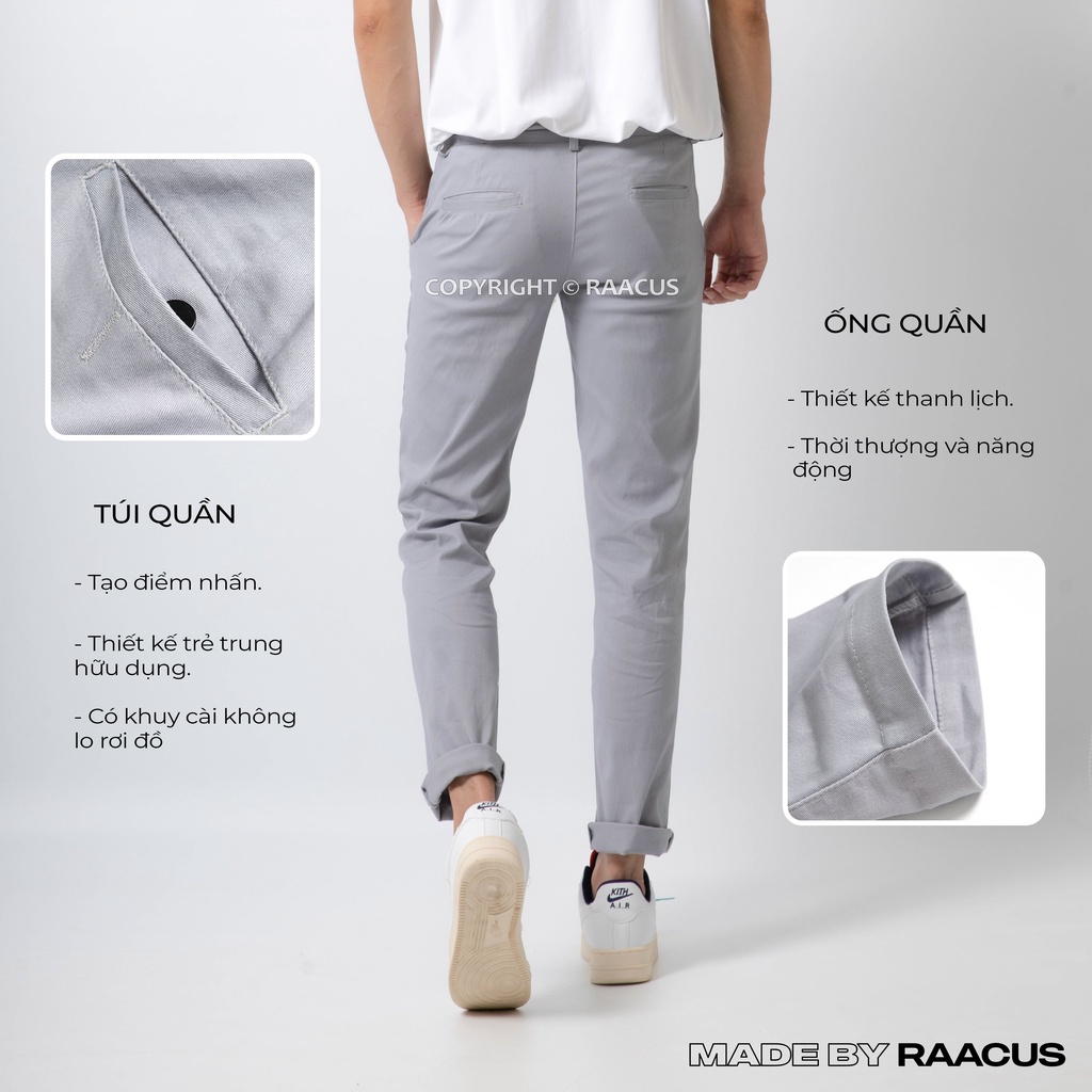 Quần dài nam kaki ống suông unisex đẹp RAACUSSTORE, quần baggy nam kaki dáng slimfit ulzzang-Q211