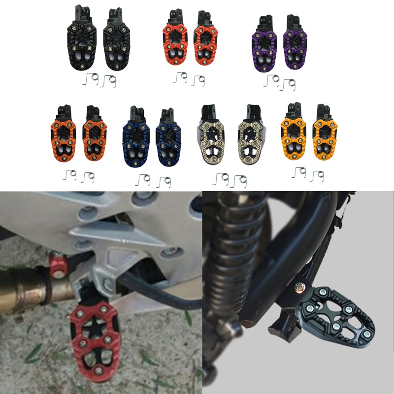 Set 2 Bàn Đạp Kim Loại 8mm Chuyên Dụng Cho Xe Mô Tô Địa Hình