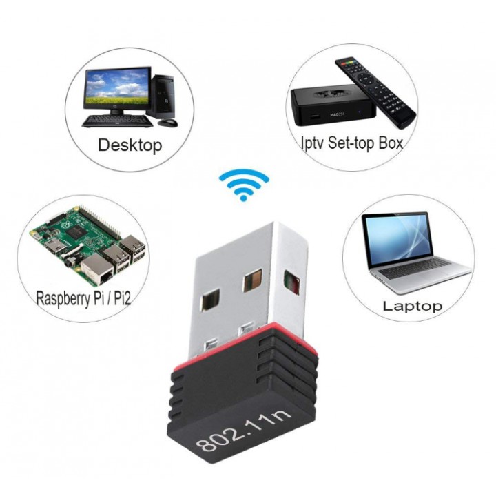 Thiết bị thu Wifi Mini USB 2.0 802.11N 150Mbps | WebRaoVat - webraovat.net.vn