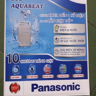 Tem dán máy giặt Panasonic mẫu mới