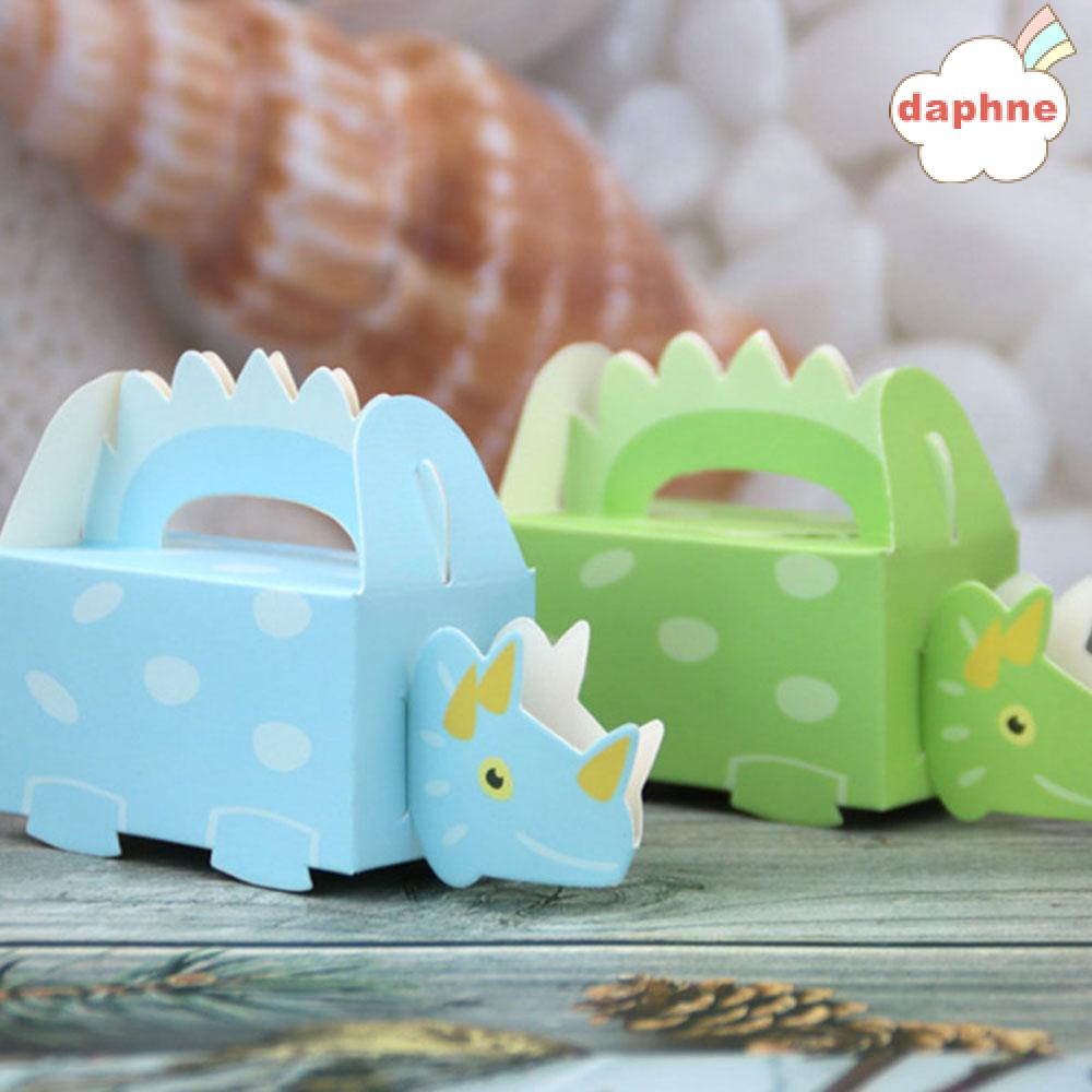 DAPHNE Set 10 Hộp Giấy Đựng Bánh Kẹo Hình Khủng Long Dễ Thương