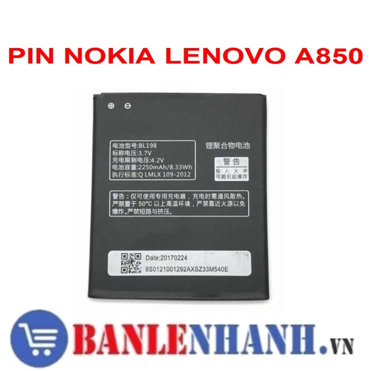 PIN LENOVO A850 (BL198)
