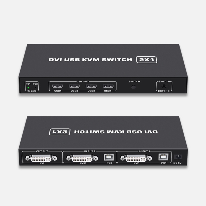 Bộ Chuyển Đổi Chia Hai Cổng Usb UTAKEE DVI KVM Cho Máy In Và Bàn Phím P