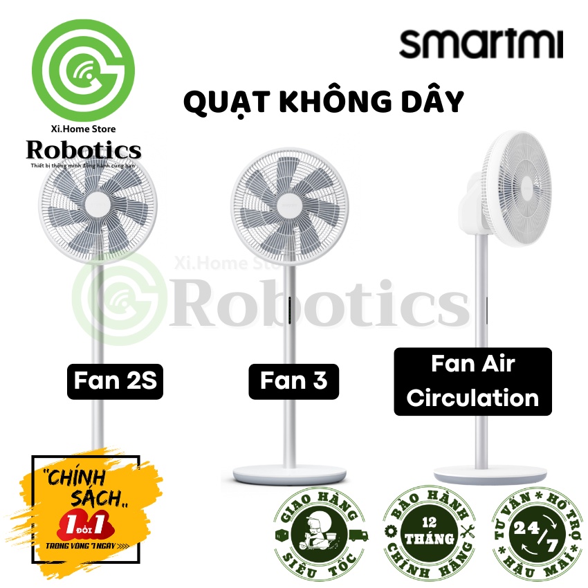 💥HỎA TỐC💥 SMARTMI Gen 3 PRO - Air Circulator Fan | Gen 3 | Gen 2S quạt đứng không dây thông minh. Bảo hành 12 tháng
