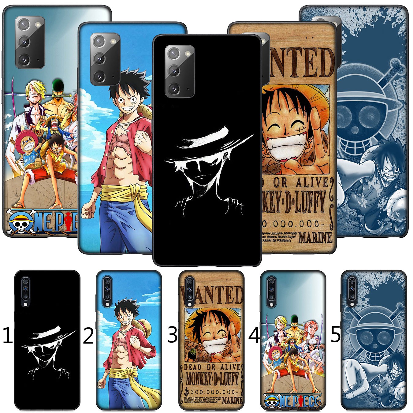 Samsung Galaxy A02S J2 J4 J5 J6 Plus J7 Prime A02 M02 j6+ A42 + Casing Soft Silicone Phone Case luffy Anime One Piece Cover