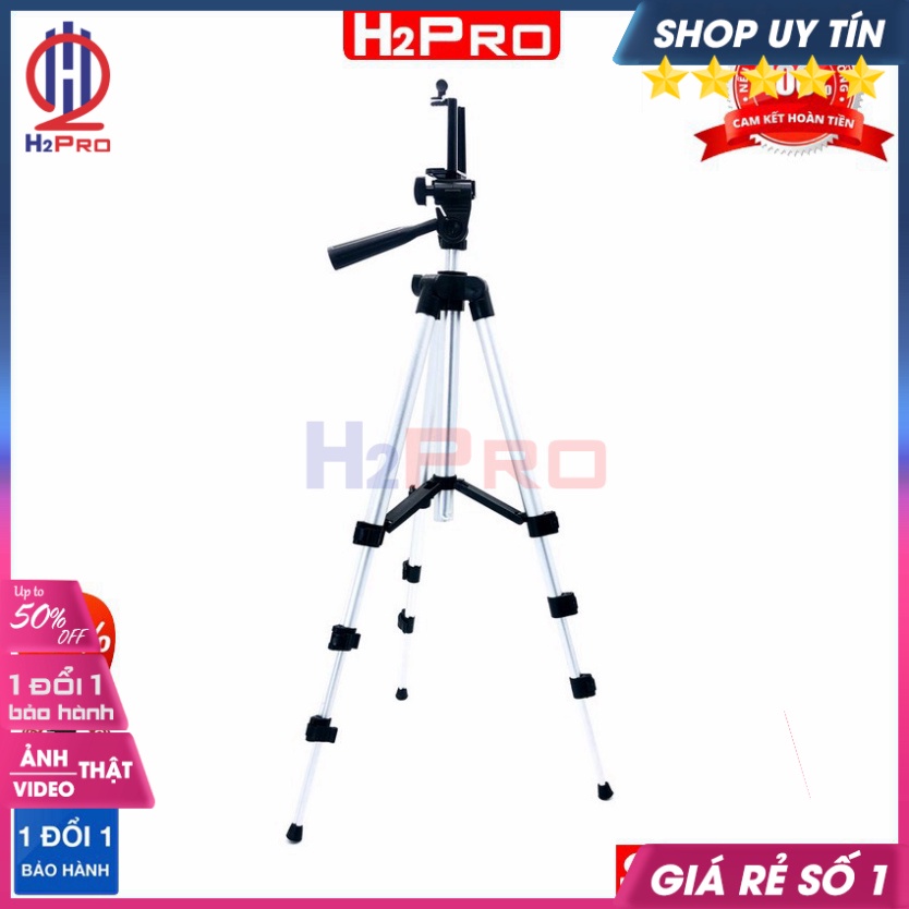 Giá Đỡ Điện Thoại 3 Chân, Chân Tripod 3110 Chụp Ảnh, Quay Video, Livestream, Cân Bằng Thuỷ Tĩnh, Chống Rung-H2Pro Audio