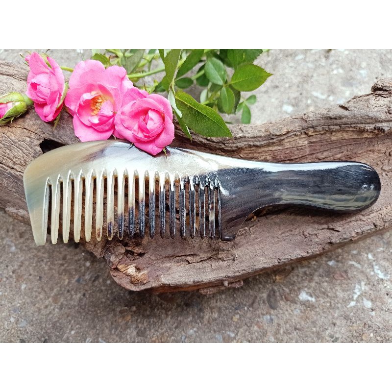 Lược sừng trâu tự nhiên có chuôi dài 18-22cm