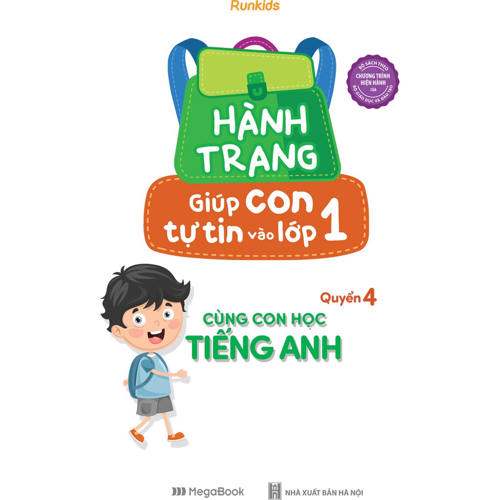 Sách - Hành Trang Giúp Con Tự Tin Vào Lớp 1 - Quyển 4: Cùng Con Học Tiếng Anh