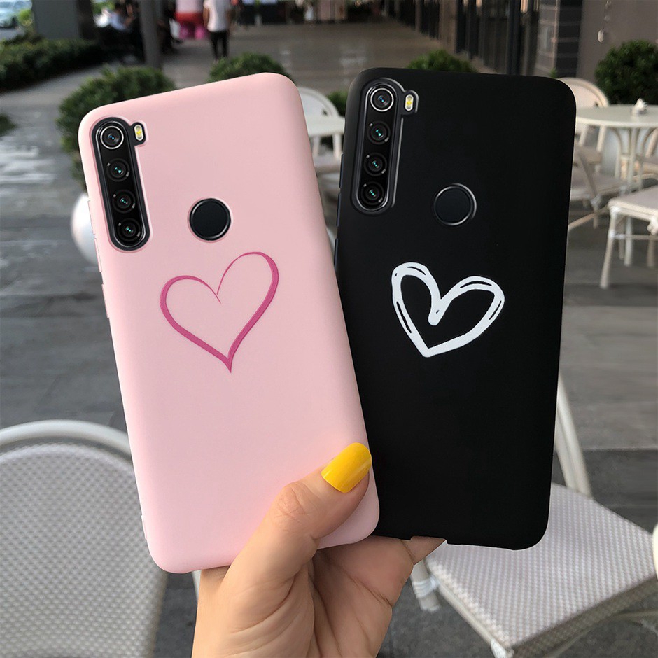 Ốp điện thoại họa tiết trái tim bắt mắt cho XIAOMI REDMI NOTE 8 6.3"